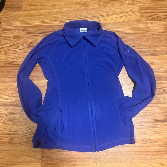 Y2K Blue Columbia Zip Up - Picture 1 of 4